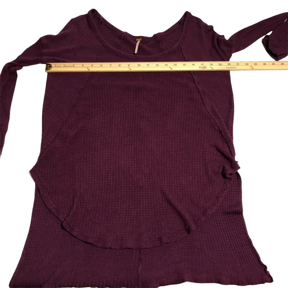 Free People Ventura‎ Thermal High Low Hem Long Sleeve Size Small